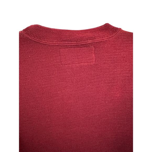 C.C. FILSON Men's L Burgundy 100% Virgin Wool Crew Pullover Sweater-NEW w/Tag - Picture 4 of 10